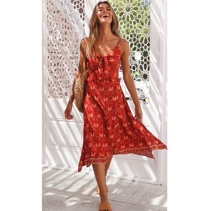 Ensemble Bohème 2 Pièces – Robe Fluide & Haut Léger en Coton