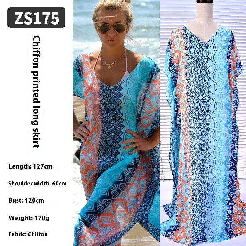 🌴 Robe Longue de Plage Transparente – Léger, Élégant & Bohème