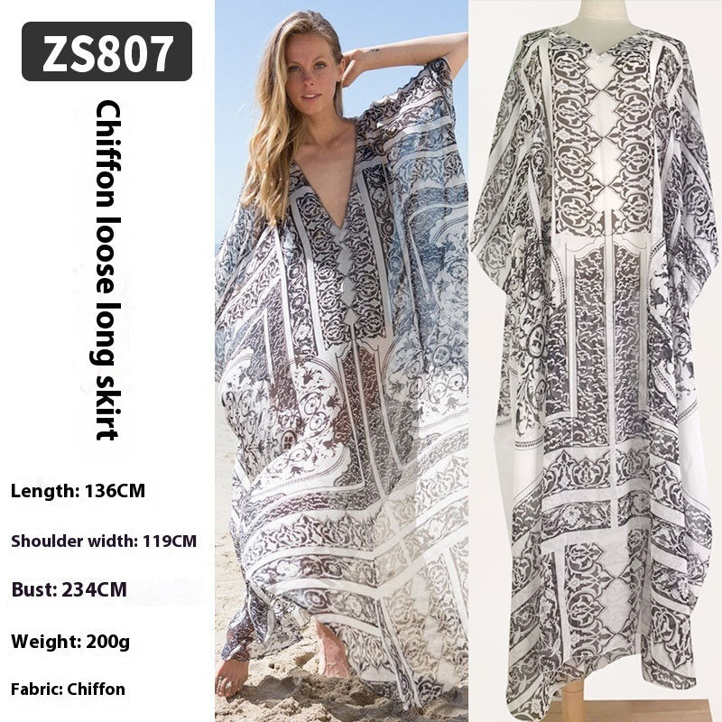 🌴 Robe Longue de Plage Transparente – Léger, Élégant & Bohème