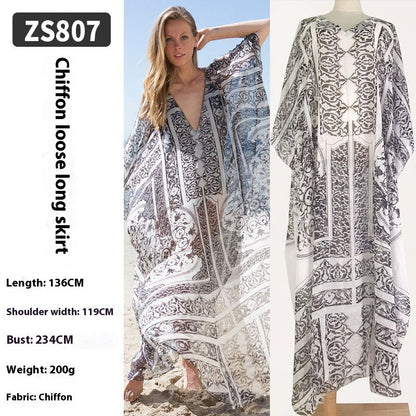 🌴 Robe Longue de Plage Transparente – Léger, Élégant & Bohème